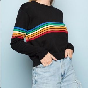 Brandy Melville Rainbow Striped Sweater